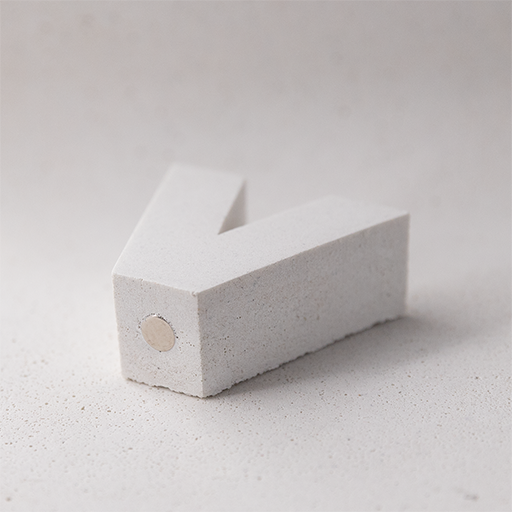 "V" tiny magnetic letter