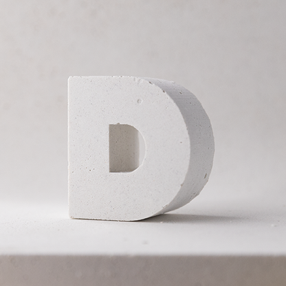 "D" tiny magnetic letter