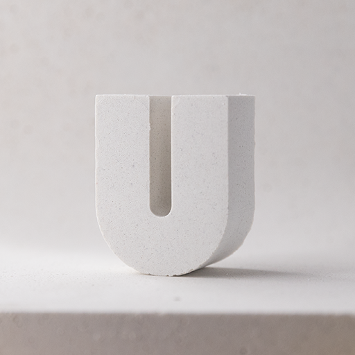 "U" tiny magnetic letter