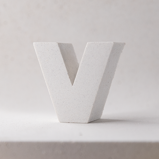 "V" tiny magnetic letter