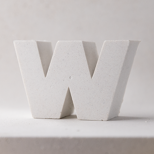 "W" tiny magnetic letter